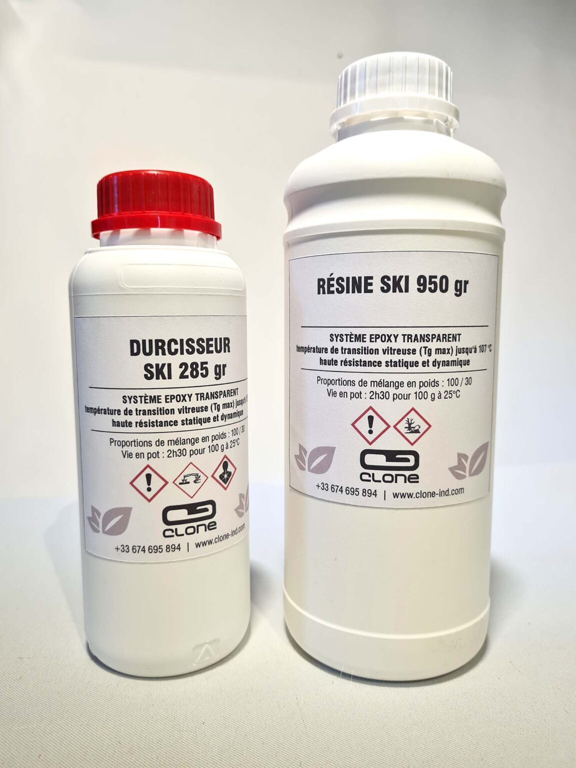 Résine époxy haute résistance statique et dynamique pour Skis clone ind